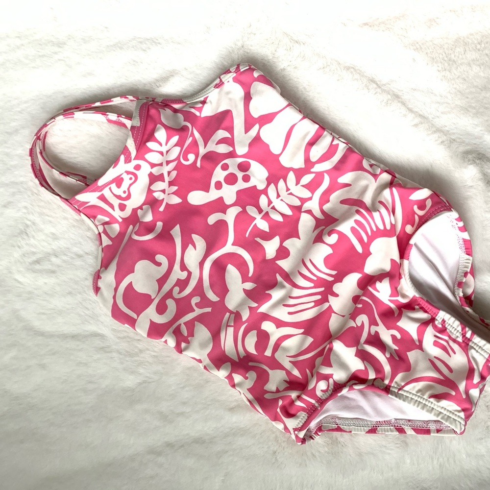 Lily Pulitzer Pink and white Swim Suit Size 2